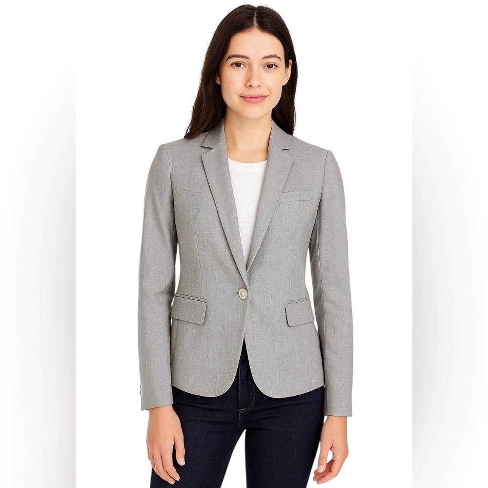 J.Crew - NWT Campbell Traveler Blazer Gray Italian Wool Sz 8
